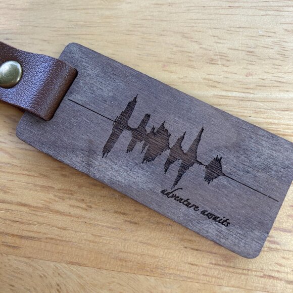 Adventure Awaits Soundwave Wooden Keychain - Picture 3 of 4